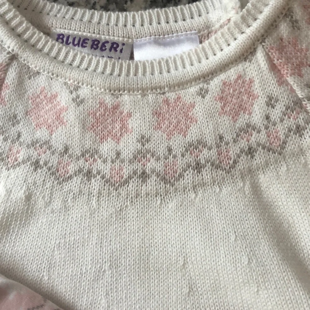 Girls' Cream & Pink Knit Dress and Legging Set